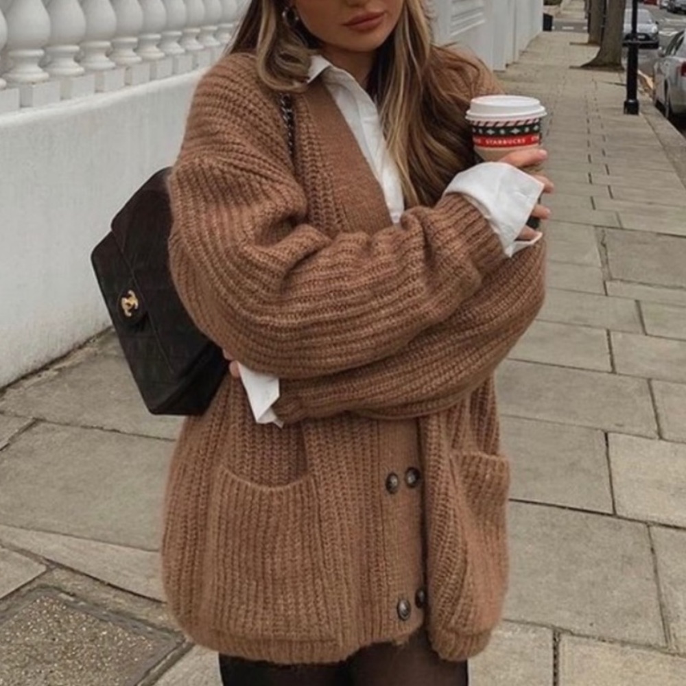 Zara oversized knit cardigan